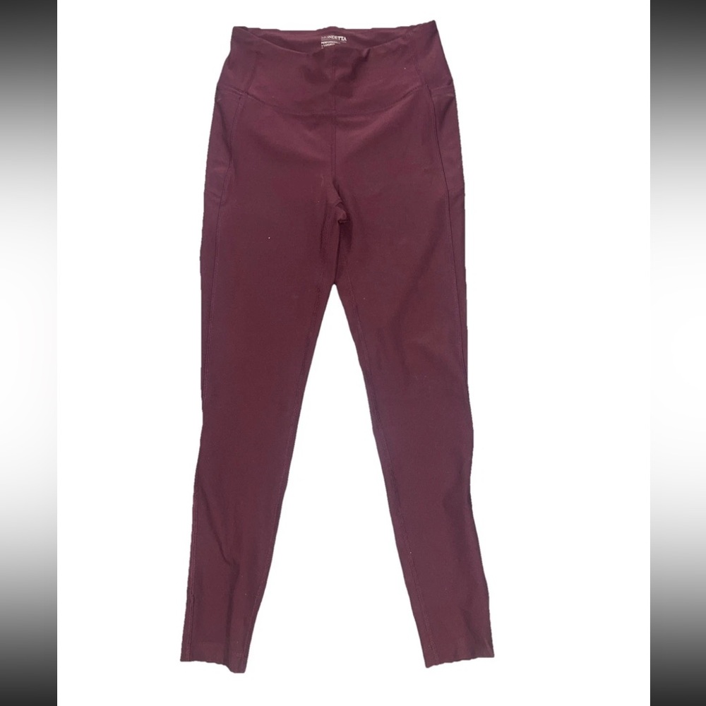 Women's Burgundy MONDETTA High Waist Active Legging Size XL- NWOT
